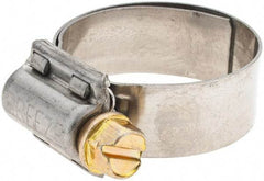 Made in USA - SAE Size 12, 11/16 to 1-1/4" Diam, Stainless Steel Protective Liner Worm Drive Clamp - Americas Tooling