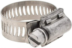 Made in USA - SAE Size 12, 11/16 to 1-1/4" Diam, Stainless Steel Worm Drive Clamp - Americas Tooling