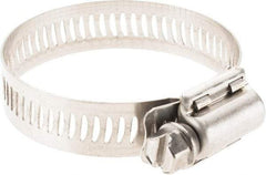 Made in USA - SAE Size 24, 1-1/16 to 2" Diam, Stainless Steel Worm Drive Clamp - Americas Tooling