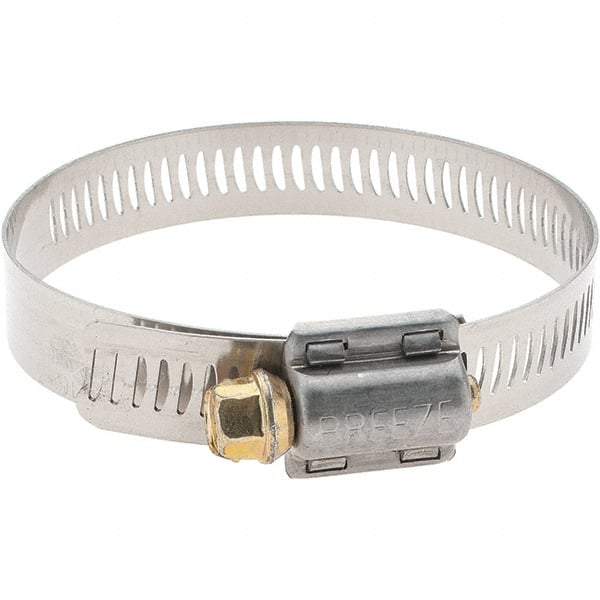 Made in USA - SAE Size 40, 2-1/16 to 3" Diam, Stainless Steel Worm Drive Clamp - Americas Tooling