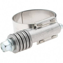 Made in USA - 1 to 1-3/4" Diam, Stainless Steel Auto-Adjustable Worm Drive Clamp - 5/6" Wide - Americas Tooling