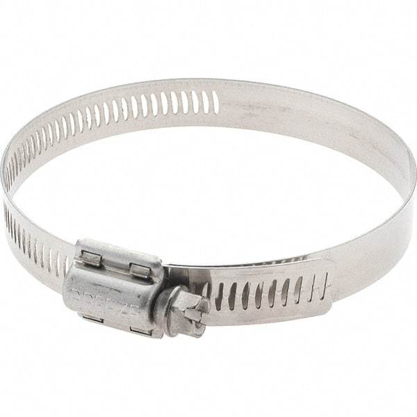 Made in USA - SAE Size 56, 3-1/16 to 4" Diam, Stainless Steel Worm Drive Clamp - Americas Tooling