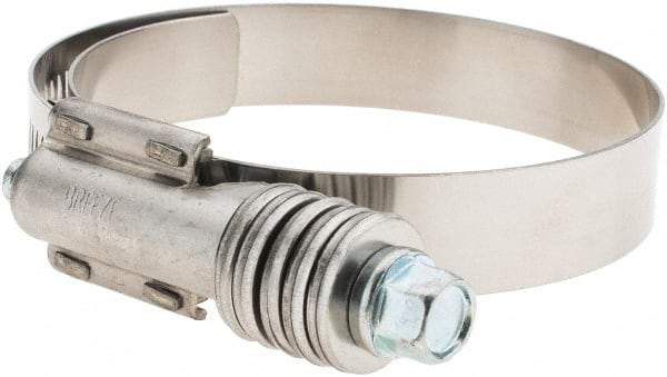 Made in USA - 2-1/4 to 3-1/8" Diam, Stainless Steel Auto-Adjustable Worm Drive Clamp - 5/6" Wide - Americas Tooling