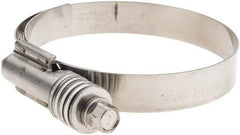 Made in USA - 2-3/4 to 3-5/8" Diam, Stainless Steel Worm Drive Clamp - Americas Tooling