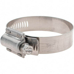 Made in USA - 1-3/4 to 2-5/8" Diam, Stainless Steel High Torque Worm Drive Clamp - Americas Tooling