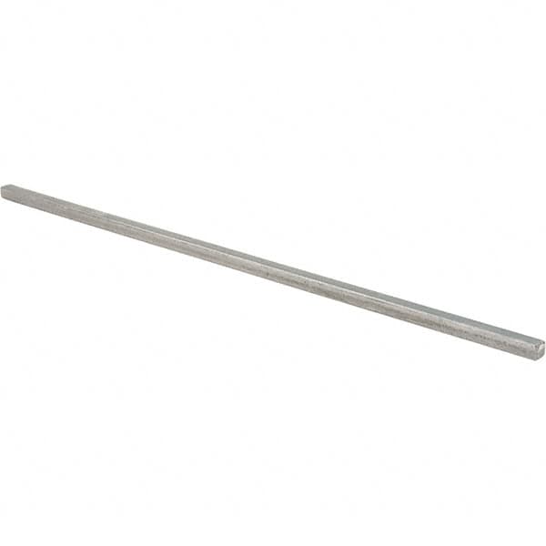 Value Collection - 12" Long x 1/4" High x 1/4" Wide, Plain Steel Undersized Key Stock - Cold Drawn Steel - Americas Tooling