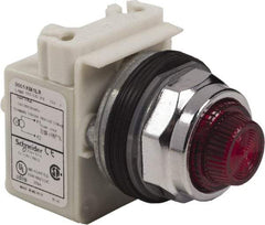 Schneider Electric - 120 VAC Red Lens LED Pilot Light - Round Lens, Screw Clamp Connector - Americas Tooling