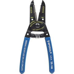 Imperial - 30 to 22 AWG Capacity Wire Stripper/Cutter - 6" OAL, Hardened Steel with Cushion Grip Handle - Americas Tooling