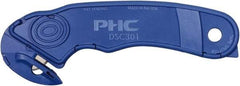 PHC - Fixed Safety Cutter - Blue Plastic Handle, 1 Blade Included - Americas Tooling