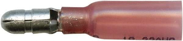 Value Collection - 20 to 18 AWG Crimp Bullet Connector - 0.18" Bullet Diam, Red Heat Shrink & Polyolefin Insulation - Americas Tooling