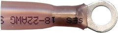 Value Collection - 22-18 AWG Partially Insulated Crimp Connection Circular Ring Terminal - #10 Stud, Copper Contact - Americas Tooling