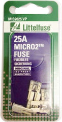 Littelfuse - 25 Amp, 32 VDC, Automotive Fuse - 9.1" Long, Clear, Littlefuse 327025 - Americas Tooling