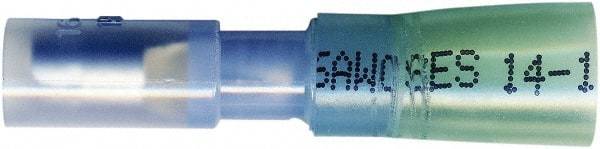 Value Collection - 16 to 14 AWG Crimp Bullet Connector - 0.157" Bullet Diam, Blue Heat Shrink & Polyolefin Insulation - Americas Tooling