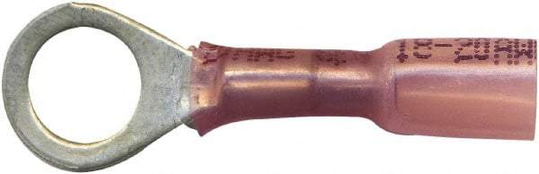 Made in USA - 20-18 AWG Partially Insulated Crimp & Solder Connection Circular Ring Terminal - 3/8" Stud, Copper Contact - Americas Tooling