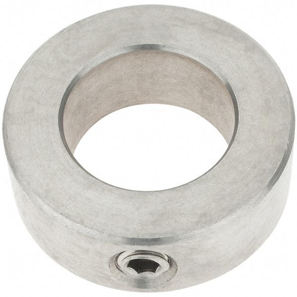 Import - 15/16" Bore, Stainless Steel, Set Screw Shaft Collar - 1-1/2" Outside Diam, 9/16" Wide - Americas Tooling