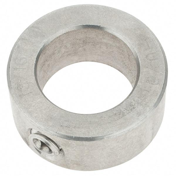 Import - 13/16" Bore, Stainless Steel, Set Screw Shaft Collar - 1-5/16" Outside Diam, 9/16" Wide - Americas Tooling