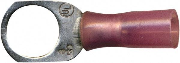 Value Collection - 8 AWG Partially Insulated Crimp Connection D Shaped Ring Terminal - 5/16" Stud, Copper Contact - Americas Tooling