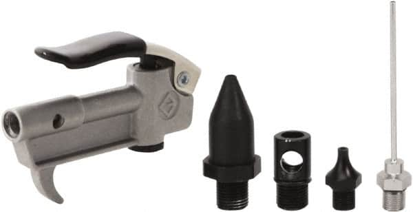 Value Collection - 5 Piece Aluminum Body Air Gun Kit - 1/4 NPT Inlet, 150 Max psi, Aluminum Hose - Americas Tooling