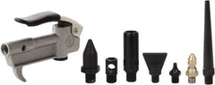 Value Collection - 8 Piece Aluminum Body Air Gun Kit - 1/4 NPT Inlet, 150 Max psi, Aluminum Hose - Americas Tooling