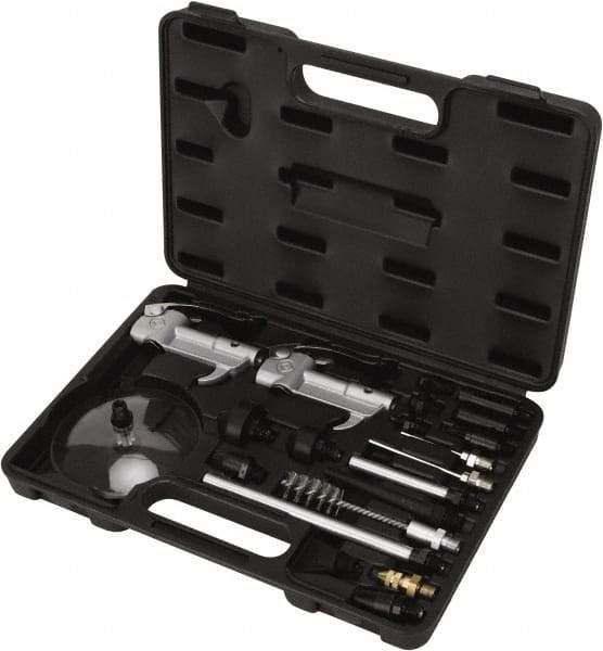 Value Collection - 21 Piece Aluminum Body Air Gun Kit - 1/4 NPT Inlet, 150 Max psi, Aluminum Hose - Americas Tooling