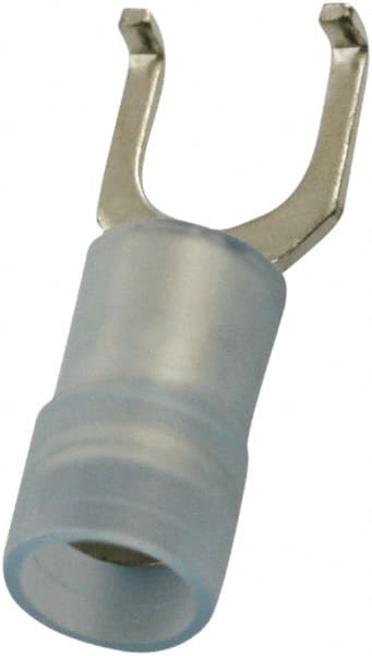 Value Collection - #10 Stud, 16 to 14 AWG Compatible, Partially Insulated, Crimp Connection, Flanged Fork Terminal - Americas Tooling