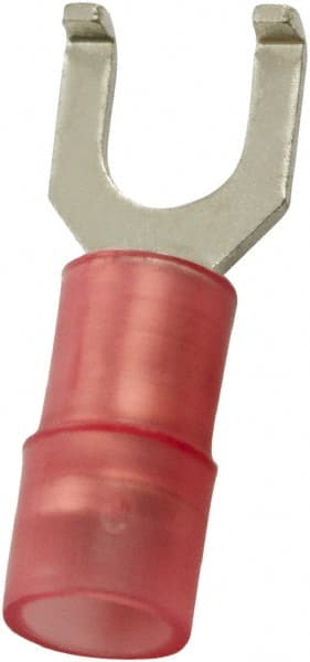 Value Collection - #6 Stud, 22 to 16 AWG Compatible, Partially Insulated, Crimp Connection, Flanged Fork Terminal - Americas Tooling