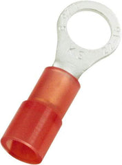 Value Collection - 8 AWG Partially Insulated Crimp Connection Circular Ring Terminal - #10 Stud, 31.3mm OAL x 12mm Wide - Americas Tooling