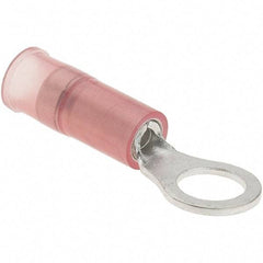 Value Collection - 22-16 AWG Partially Insulated Crimp Connection Circular Ring Terminal - #10 Stud, 24.4mm OAL x 8mm Wide, Copper Contact - Americas Tooling