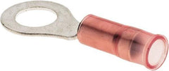 Value Collection - 22-16 AWG Partially Insulated Crimp Connection Circular Ring Terminal - 1/4" Stud, 30.4mm OAL x 11.6mm Wide, Copper Contact - Americas Tooling