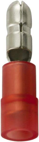 Value Collection - 22 to 16 AWG Double Crimp Bullet Connector - 0.157" Bullet Diam, Red Nylon Insulation - Americas Tooling