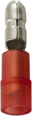 Value Collection - 22 to 16 AWG Double Crimp Bullet Connector - 0.177" Bullet Diam, Red Nylon Insulation - Americas Tooling