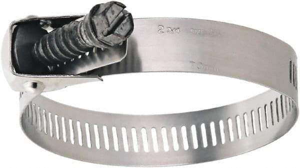 IDEAL TRIDON - SAE Size 188, 2 to 12-1/4" Diam, Stainless Steel Quick Release Worm Drive Clamp - 9/16" Wide, Material Grade 200/410, Series 58 - Americas Tooling