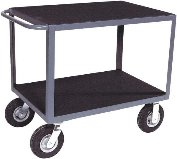 Jamco - 1,200 Lb Capacity, 48" Wide x 24" Long x 30" High Instrument Cart - 2 Shelf, Steel, 2 Rigid/2 Swivel Casters - Americas Tooling