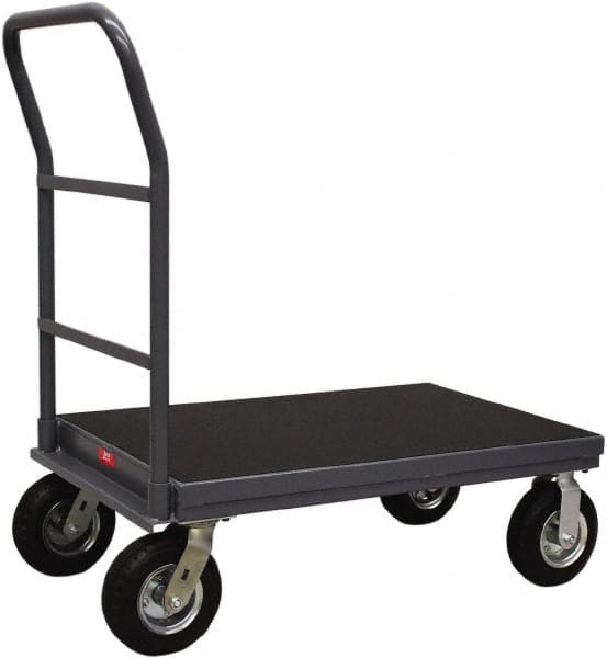 Jamco - 1,200 Lb Capacity Platform Truck - Steel Deck, 36" OAW, 12" Platform Height, Urethane Casters - Americas Tooling