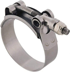 IDEAL TRIDON - 2.88 to 3.19" Hose, 3/4" Wide, T-Bolt Channel Bridge Clamp - 2.88 to 3.19" Diam, Stainless Steel - Americas Tooling