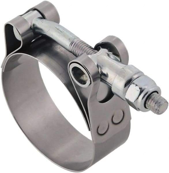 IDEAL TRIDON - 8 to 8.31" Hose, 3/4" Wide, T-Bolt Hose Clamp - 8 to 8.31" Diam, Stainless Steel - Americas Tooling