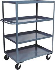 Jamco - 3,000 Lb Capacity, 4 Shelf, Steel Stock Truck - 60" Long x 24" Wide x 60" High, 6" Diam Phenolic Wheels - Americas Tooling