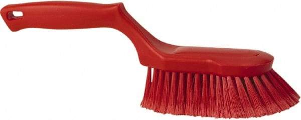 Vikan - 2" Bristle Length, Polyester Wash Brush - 5-13/16" Long x 5" Wide Head, 13-1/2" OAL, Red, Polypropylene Block - Americas Tooling