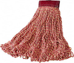 Rubbermaid - 18" Red Head Band, Large Blended Fiber Loop End Mop Head - Hook & Loop Connection - Americas Tooling