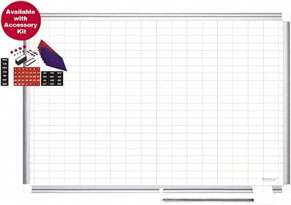 MasterVision - 36" High x 48" Wide Magnetic Dry Erase Calendar - Steel - Americas Tooling