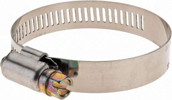 Value Collection - SAE Size 28, 1-5/16 to 2-1/4" Diam, Stainless Steel Worm Drive Clamp - 1/2" Wide - Americas Tooling