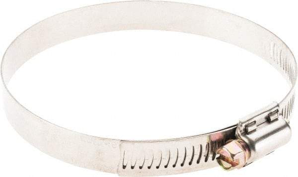 Value Collection - SAE Size 60, 3-5/16 to 4-1/4" Diam, Stainless Steel Worm Drive Clamp - 1/2" Wide - Americas Tooling