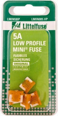 Littelfuse - 5 Amp, Automotive Fuse - 0.429" Long, Orange, Littlefuse LMIN005 - Americas Tooling