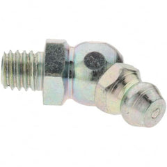 Value Collection - 45° Head Angle, M6x1 Taper Thread Grease Fitting - Zinc Plated Finish - Americas Tooling