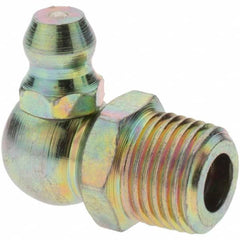 Value Collection - 90° Head Angle, 1/8-27 Standard Grease Fitting - Zinc Plated Finish - Americas Tooling