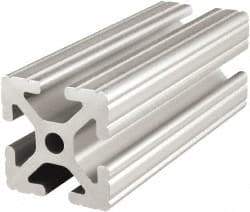 80/20 Inc. - 72 Inches Long x 1-1/2 Inches Wide x 1-1/2 Inches High, T Slotted Aluminum Extrusion - 1.154 Square Inches, Clear Anodized Finish - Americas Tooling