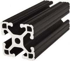 80/20 Inc. - 72 Inches Long x 1-1/2 Inches Wide x 3 Inches High, T Slotted Aluminum Extrusion - 1.7288 Square Inches, Black Anodized Finish - Americas Tooling