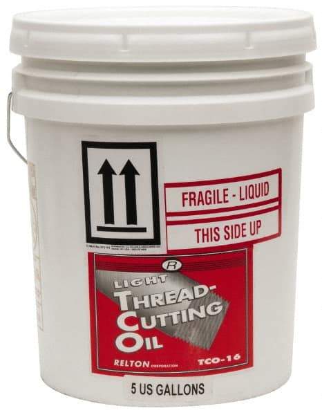 Relton - TCO-16, 5 Gal Pail Tapping Fluid - Straight Oil, For Thread Smoothing - Americas Tooling