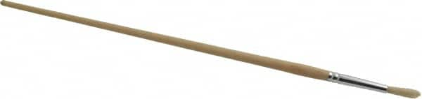 PRO-SOURCE - #3 Pig/Boar Artist's Paint Brush - 3/16" Wide, 7/8" Bristle Length, 9-1/2" Wood Handle - Americas Tooling