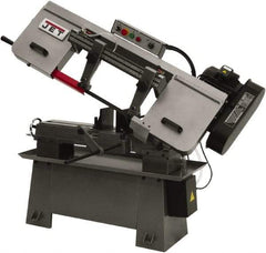 Jet - 9 x 13" Max Capacity, Manual Step Pulley Horizontal Bandsaw - 82, 132, 170 & 235 SFPM Blade Speed, 115/230 Volts, 45°, 1.5 hp, 1 Phase - Americas Tooling